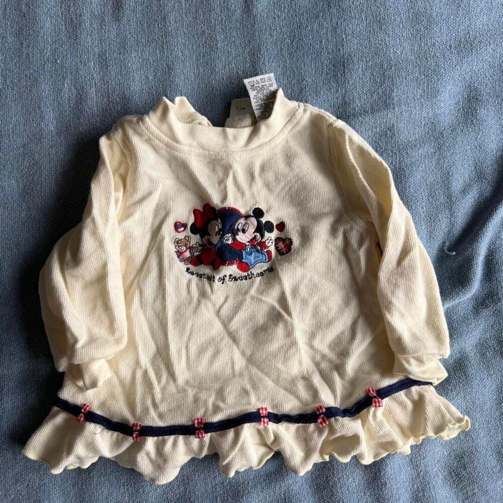 Vintage 2006 disney babies mickey and minnie long sleeve top